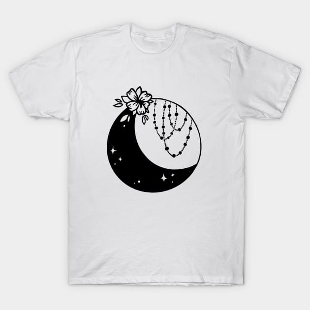 Boho Moon T-Shirt T-Shirt by OgogoPrintStudio